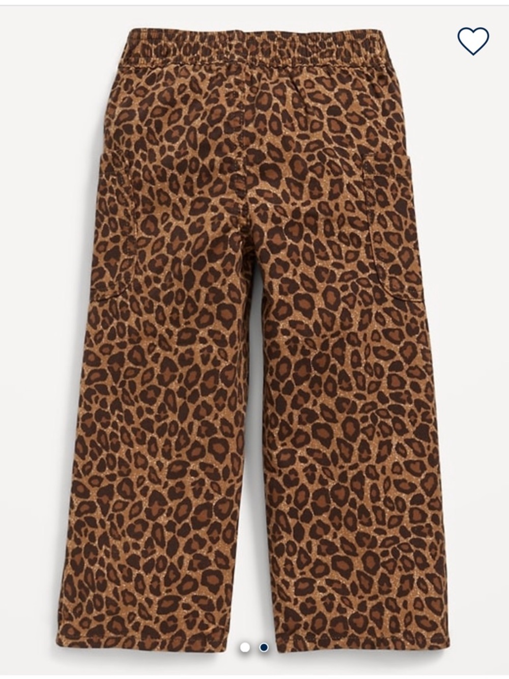 2T Old Navy Leopard Print Wide-Leg Cargo Pants - Brown - Picture 2 of 3